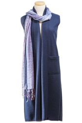 Maxi Vest - navy - boiled wool