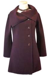 Louisa (longer length) - plum- boiled wool