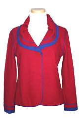 Suzi - red/royal - wool blend