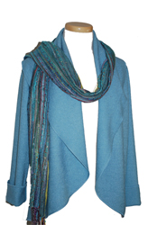 Ella - turqouise wool blend w/ sparkle scarf